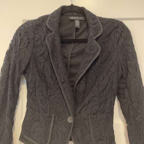 INC International Concepts Jackets & Blazers - SOLD- NWOT INC Petite XS Black Lack Button Blazer